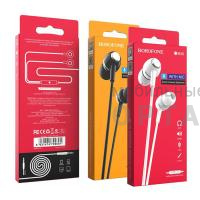 Наушники внутриканальные BOROFONE BM36, Acura, микрофон, кнопка ответа, кабель 1.2м, цвет: чёрный (1/76/304)