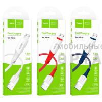 Кабель USB to Micro HOCO X70 Ferry, 1m, 2.4A,  красный