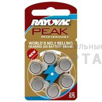 Батарейки для слуховых аппаратов RAYOVAC PEAK 675, (6/60/300) Батарейки для слуховых аппаратов RAYOVAC PEAK 675, (6/60/300)