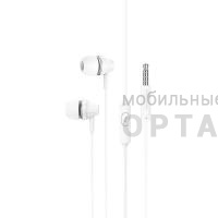 Наушники внутриканальные BOROFONE BM74 Singer, пластик, микрофон, кнопка ответа, 1.2 м, цвет: белый (1/1000)