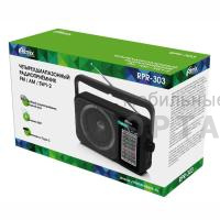 Радиоприемник четырёхдиапазонный RPR-303, вход USB Type-C, антенна 360°, аккумулятор на 1200 мАч, черный(1/10)