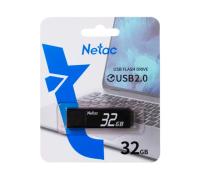 Флешка USB 32Gb Netac U351, USB 2.0, металл, черный