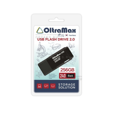 Флешка USB 256 Гб OltraMax 240, USB2.0, черный