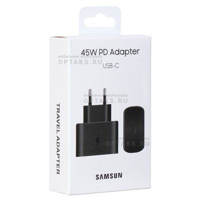 Ориг для Samsung, сетевое зарядное устройство USB-C 45W PD Adapter, черный (в коробке) 